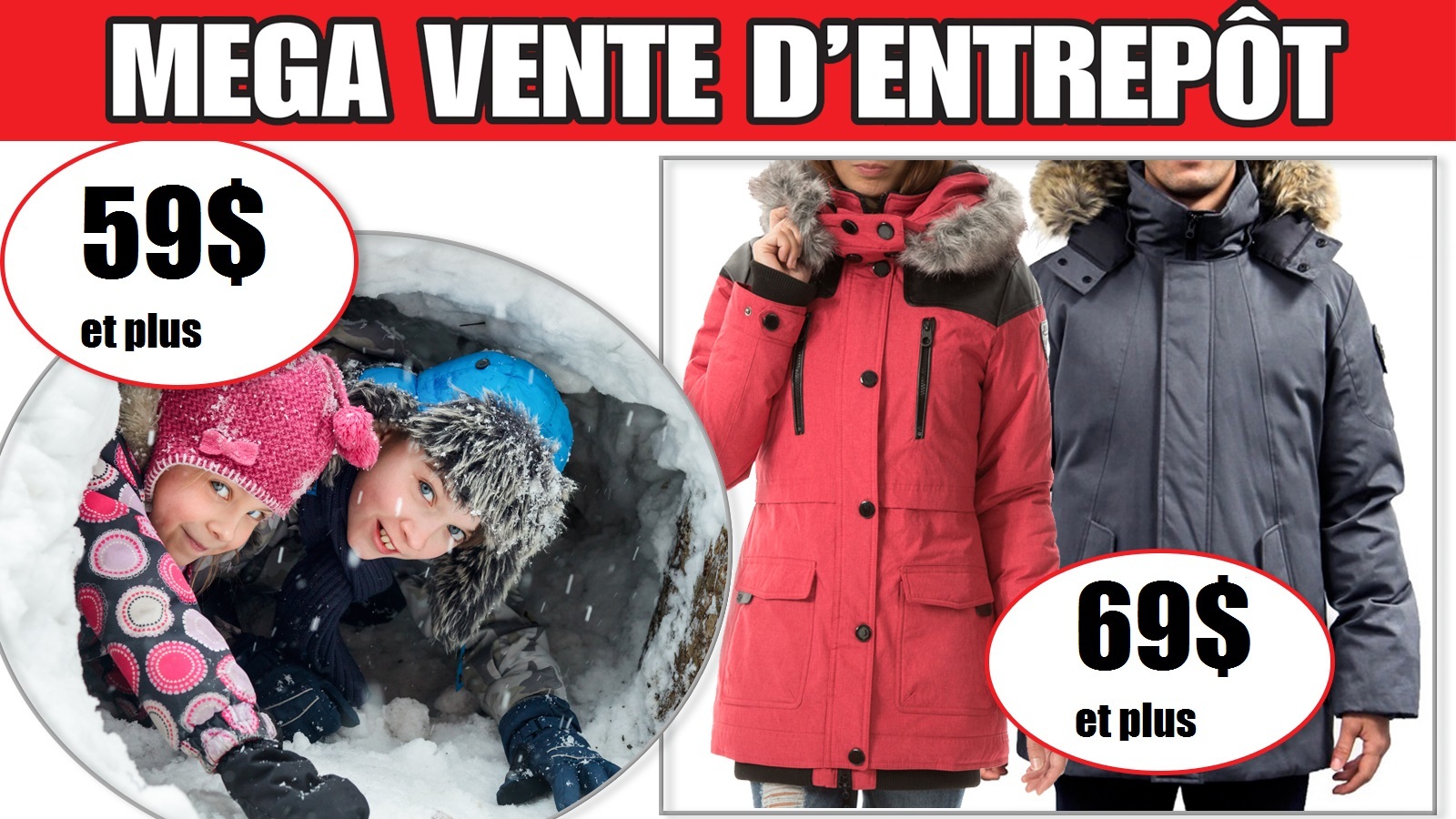 Vente entrepot manteau hiver sale