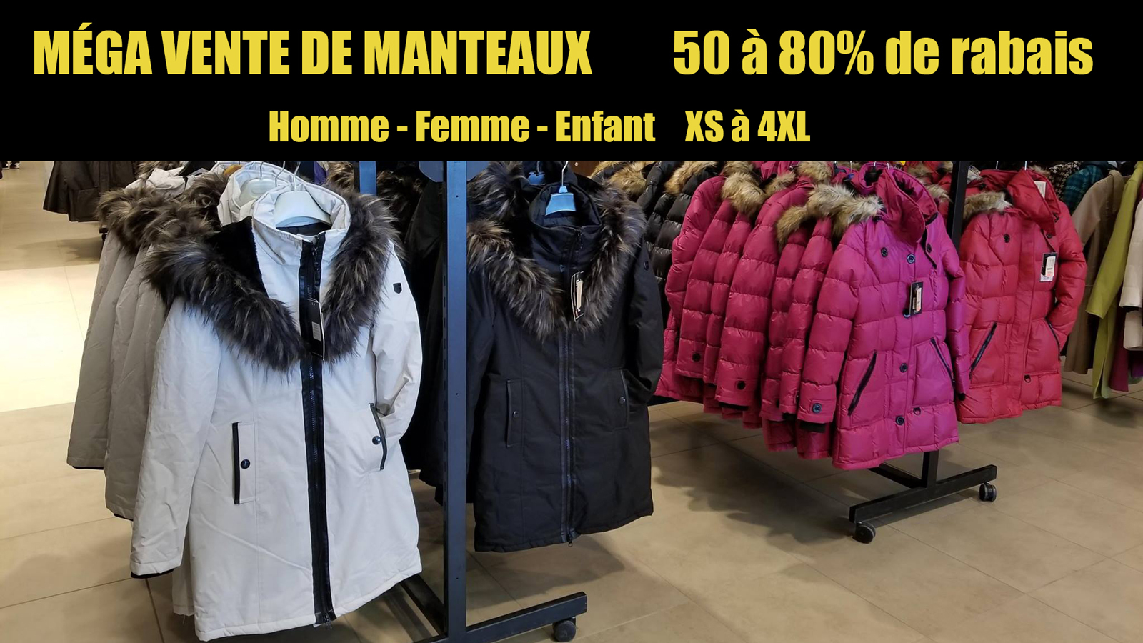 manteau hiver homme rabais