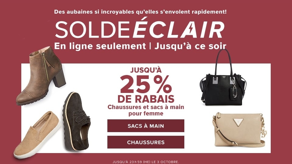 La Baie solde eclair chaussures sacs lesventes