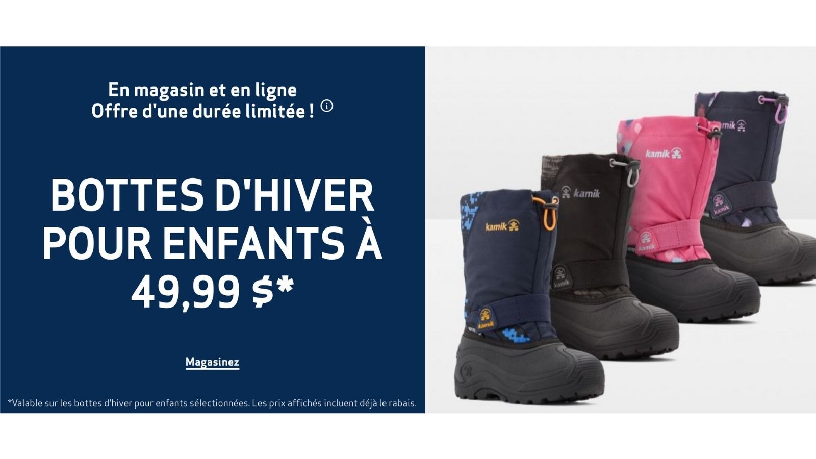 Rabais best sale bottes hiver