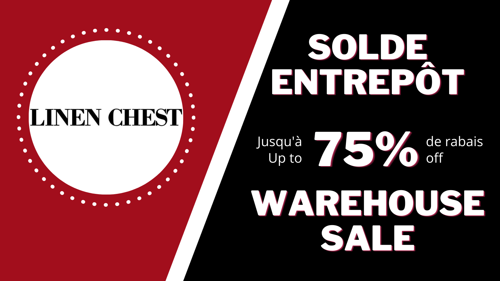 Linen Chest Warehouse Sale Up to 75 allsales.ca