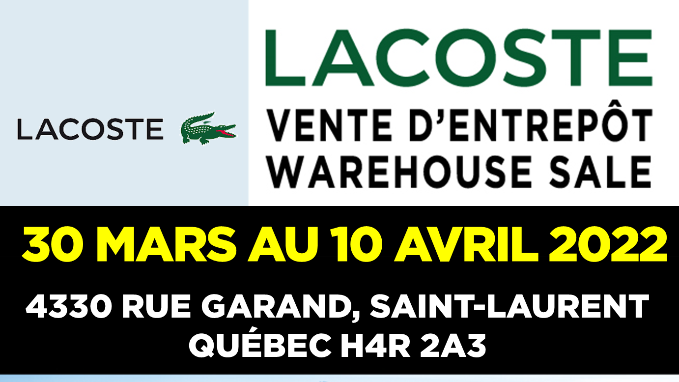 Lacoste semi annual on sale sale dates