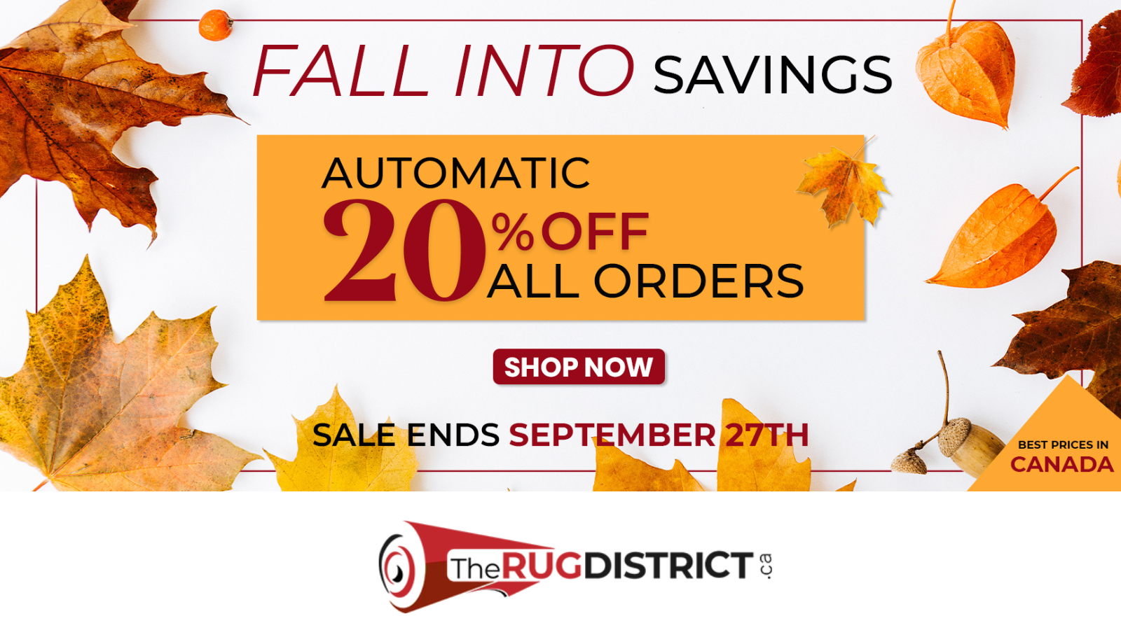 Fall Into Savings +20% Off All Rugs | allsales.ca