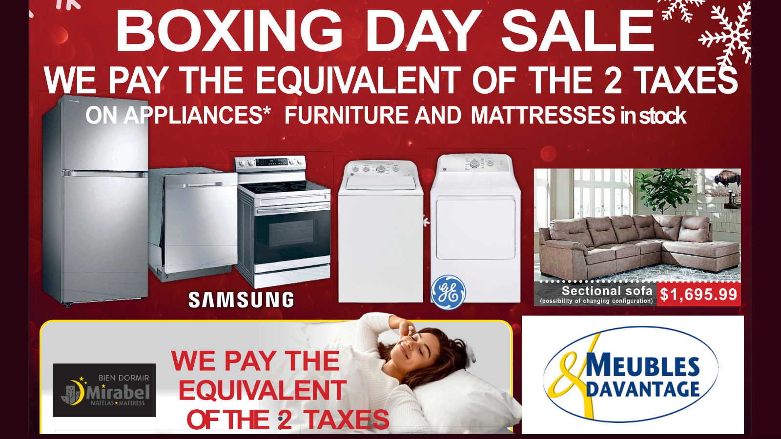 Boxing Day at Meubles & Davantage allsales.ca
