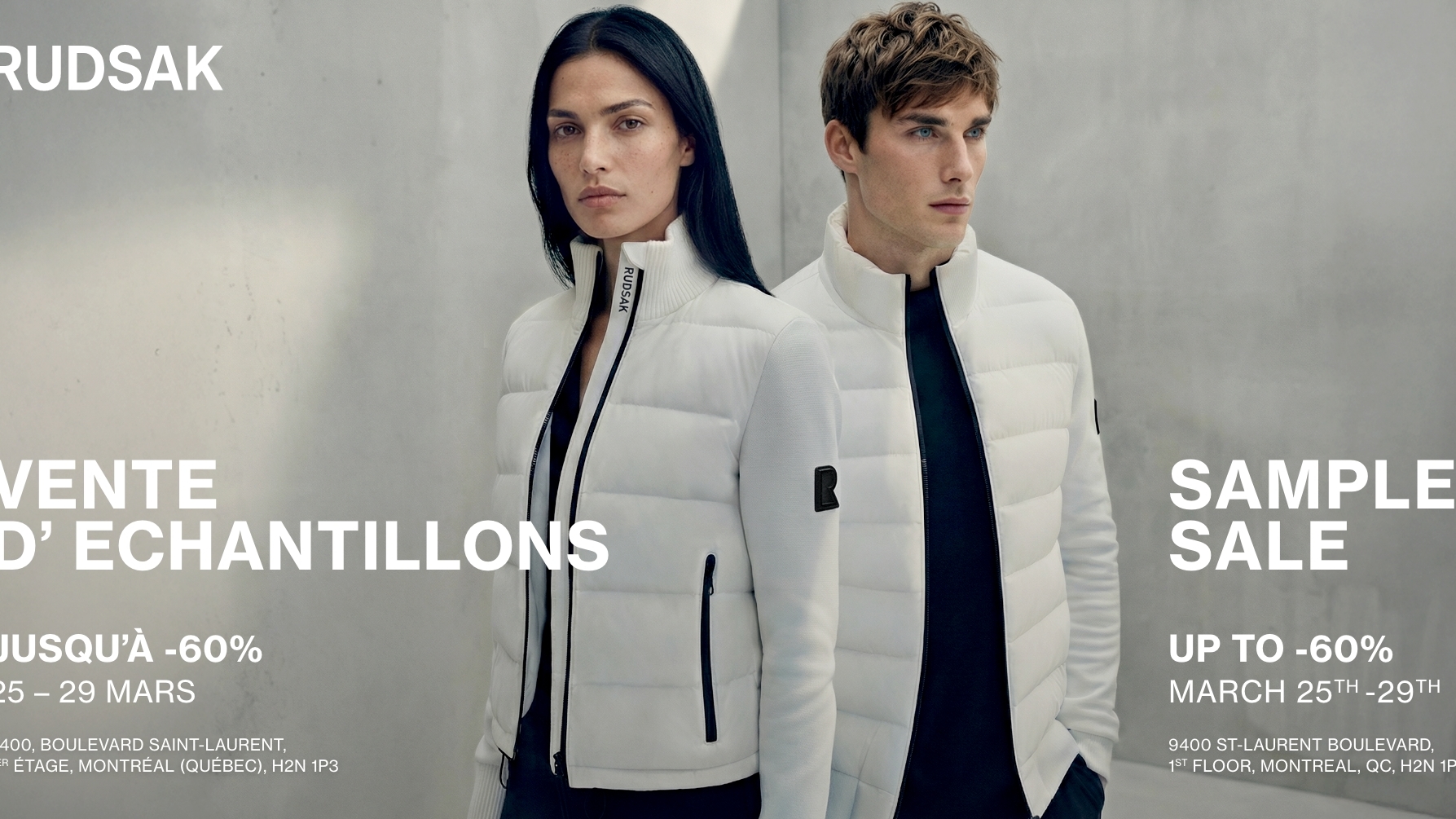 RUDSAK Sample Sale 2026 | allsales.ca