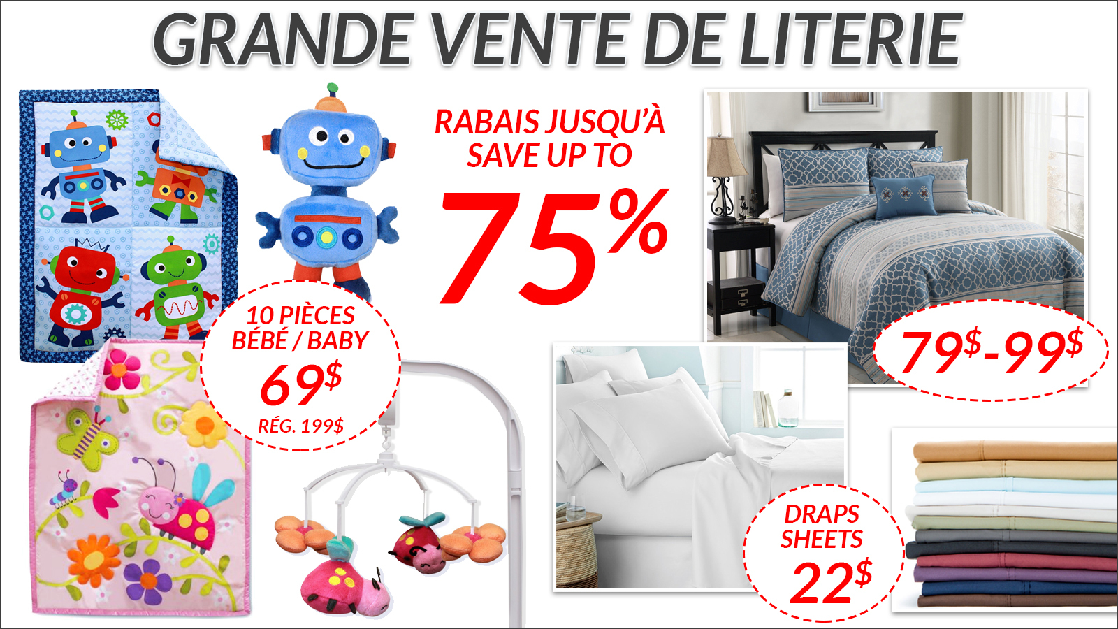 Vente de best sale draps en ligne