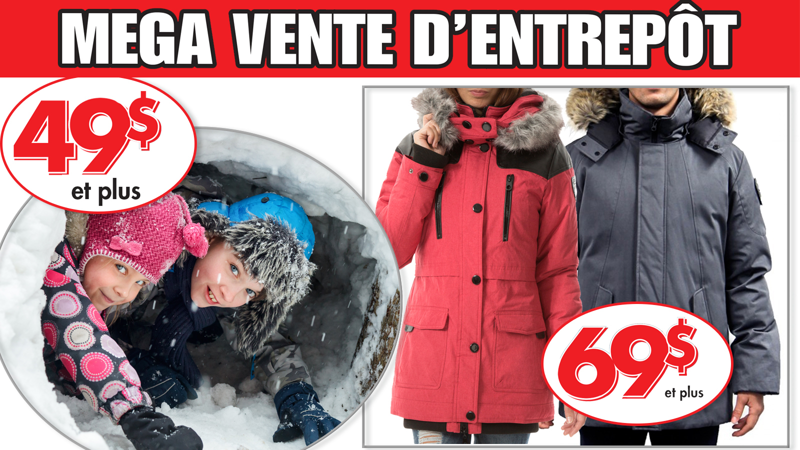 vente d entrepôt manteaux d hiver