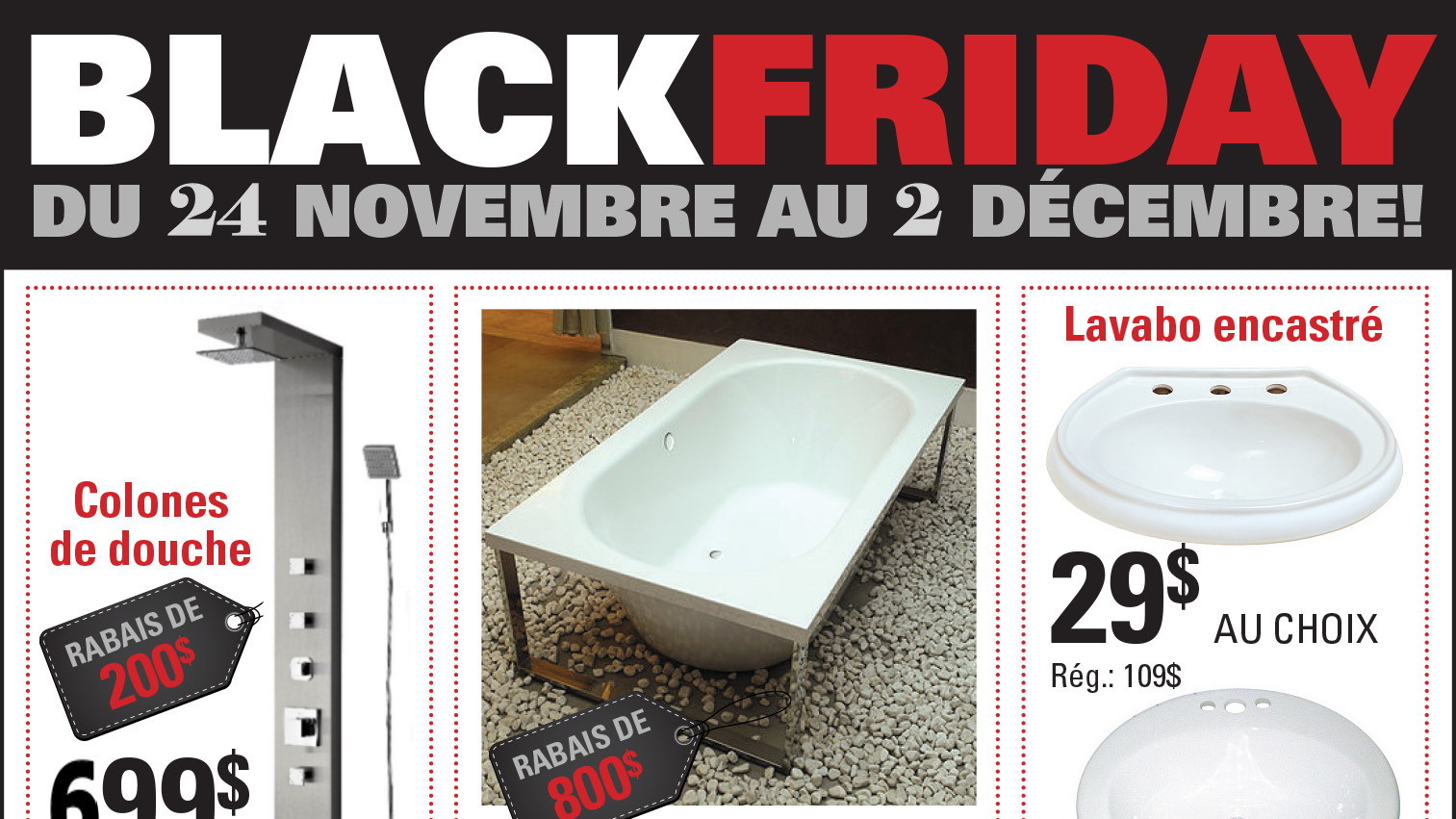 Black Friday Sale Bath, shower, faucet allsales.ca