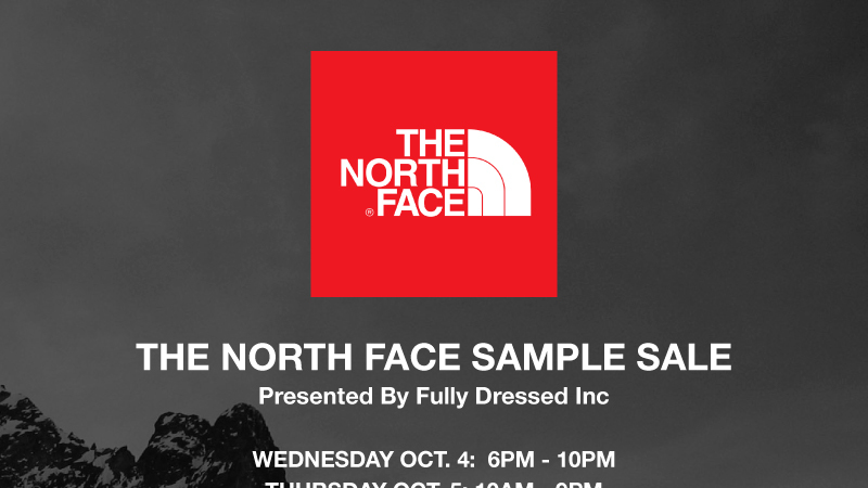 North face sample sale 2024 2019